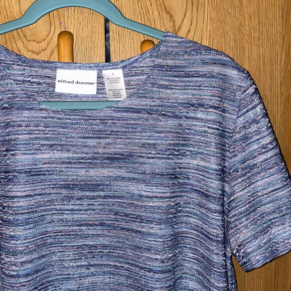 alfred dunner blue short sleeve - Picture 2 of 5